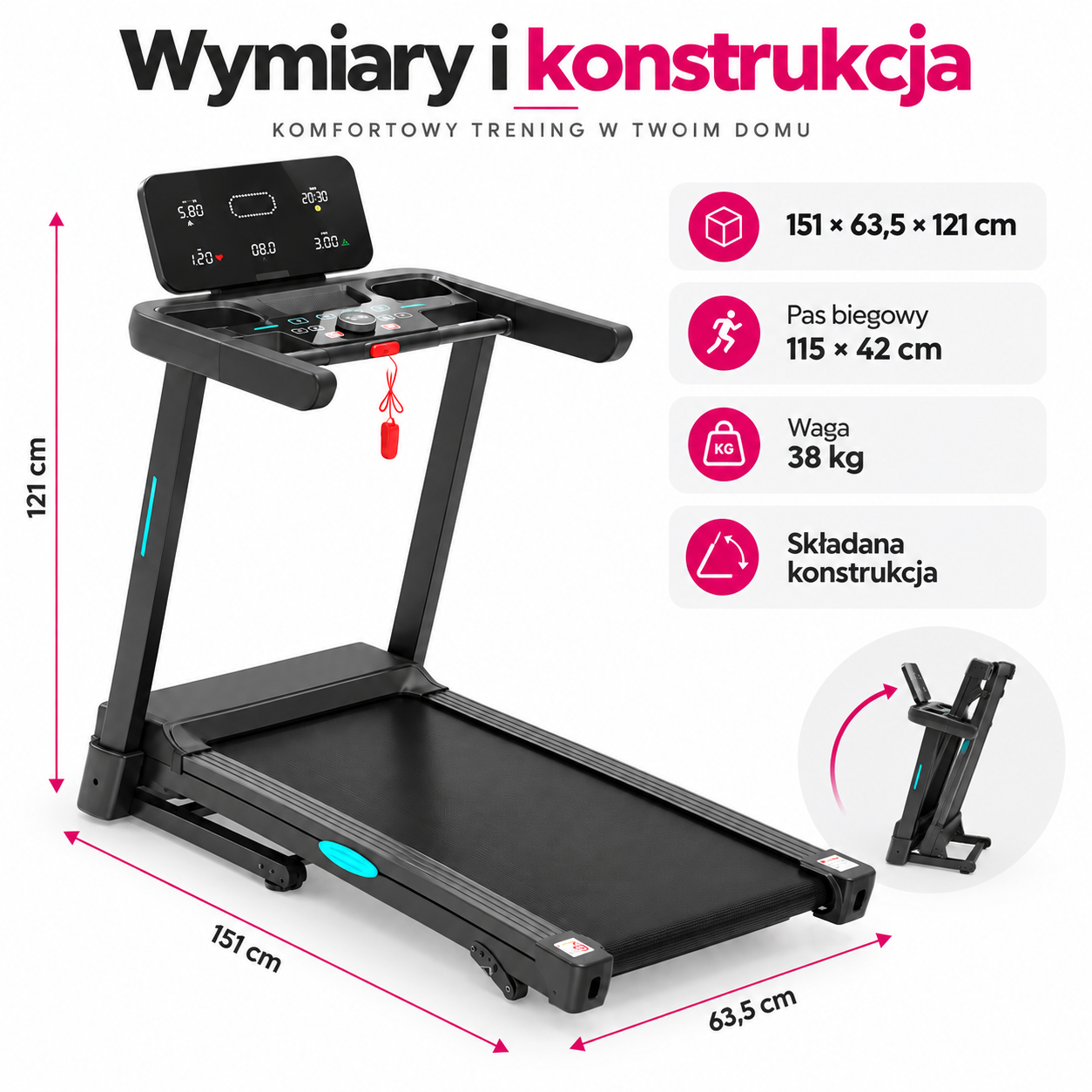 MOTUS RUN 100 – bieżnia elektryczna do biegania na wynajem - obrazek 3